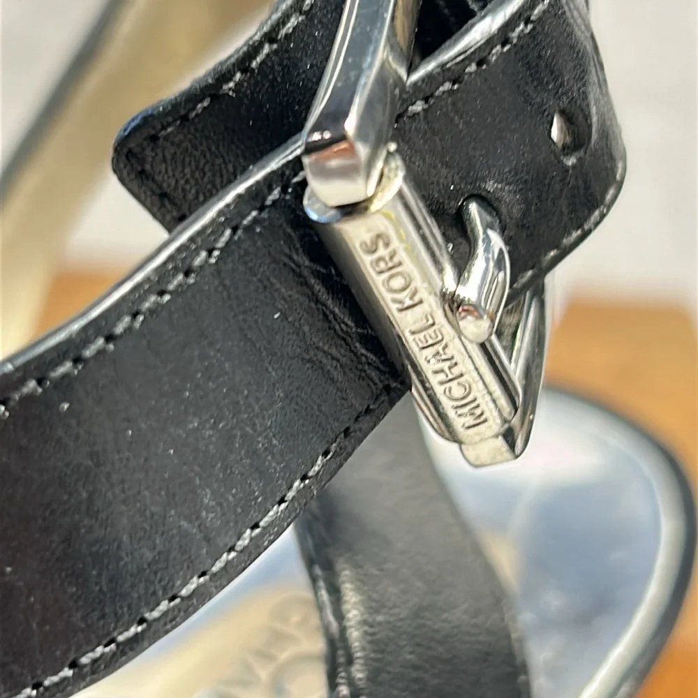Michael Kors soft leather studded platform heels